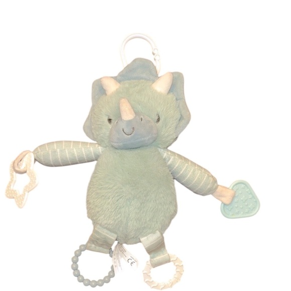 None Other - Plush Dinosaur Toy with Teether - Green